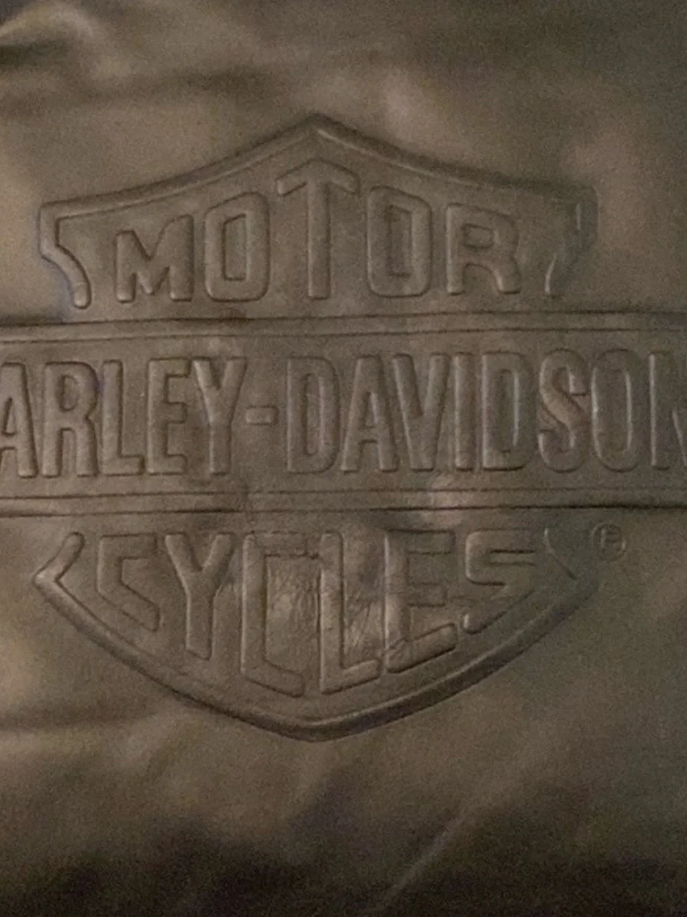 Harley Davidson leather studded throw pillow